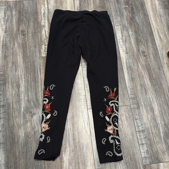 JW Los Angeles embroidered floral leggings small - Picture 6 of 6